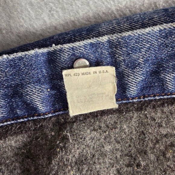 Vintage Levis 70506 0317 Blanket Lined Denim Trucker Jacket Made in USA Mens 34 - Picture 5 of 13